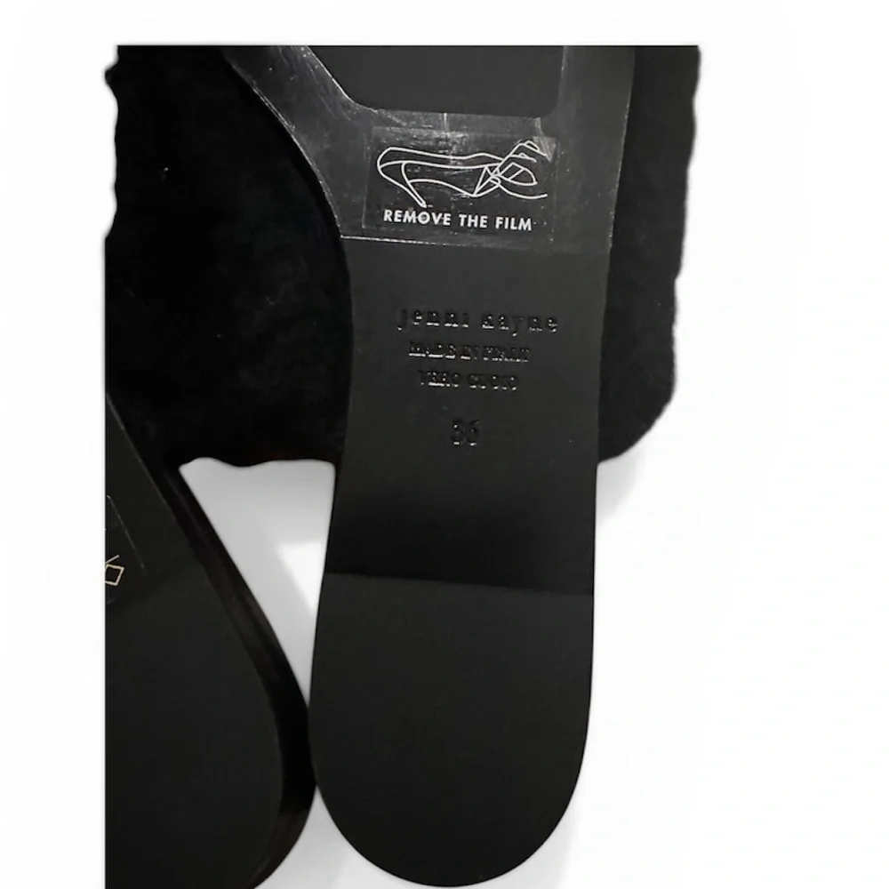 Jenni Kayne Women's Black Shearling
Fuzzy Leather Slip On Mules Size 36 / 6 - Picture 4 of 4